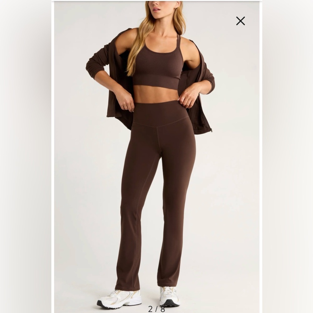 Zella studio luxe boot cut legging XS brown mole